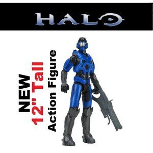 HALO Master Chief 12" Action Figure Blue Spartan Video Game Memorabilia